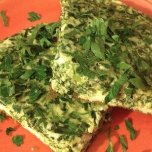 Egg White Frittata with Goat Cheese and Spinach