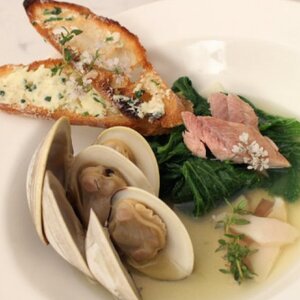 Dish with Diane: Chef Kerry Heffernan’s Ragout of Clams, Eel and Mustard Greens